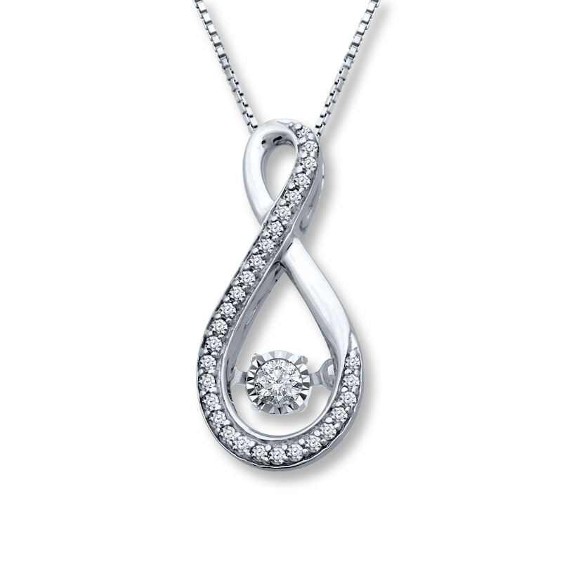 Main Image 1 of Previously Owned Unstoppable Love Diamond Necklace 1/3 ct tw 10K White Gold