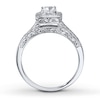 Thumbnail Image 2 of Previously Owned Diamond Engagement Ring 1/2 ct tw Princess-cut 14K White Gold