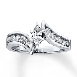 Previously Owned Diamond Ring 3/4 ct tw Marquise 14K White Gold