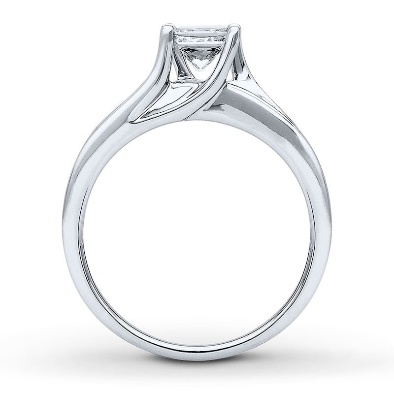 Main Image 2 of Previously Owned Diamond Engagement Ring 1 ct tw Princess-cut 14K White Gold