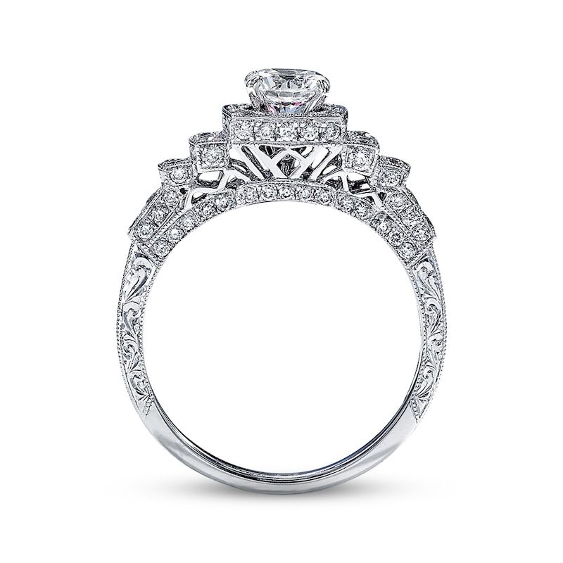 Main Image 2 of Previously Owned Neil Lane Diamond Engagement Ring 1-1/6 ct tw Round-cut 14K White Gold