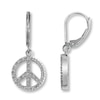 Thumbnail Image 0 of Previously Owned Diamond Peace Sign Earrings 1/6 ct tw Sterling Silver