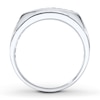 Thumbnail Image 2 of Previously Owned Men's Wedding Band 1 ct tw Round-cut Diamonds 10K White Gold