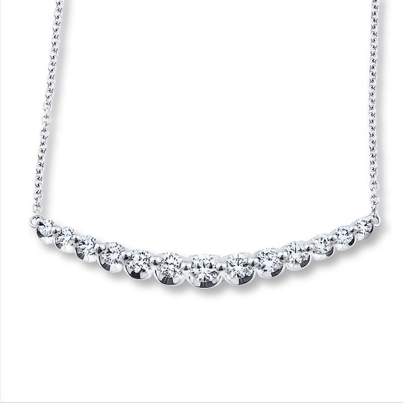 Main Image 1 of Previously Owned Hearts Desire Necklace 1-3/8 ct tw Diamonds 18K White Gold