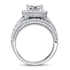 Thumbnail Image 3 of Previously Owned Diamond Bridal Set 1-7/8 ct tw Princess/Round 14K White Gold