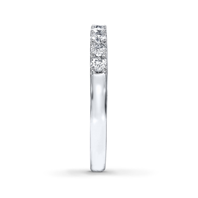 Previously Owned THE LEO Diamond 3/8 ct tw Anniversary Ring Round-cut 14K White Gold