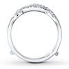 Thumbnail Image 1 of Previously Owned Enhancer Ring 1/5 ct tw Round-cut Diamonds 14K White Gold - Size 4.5