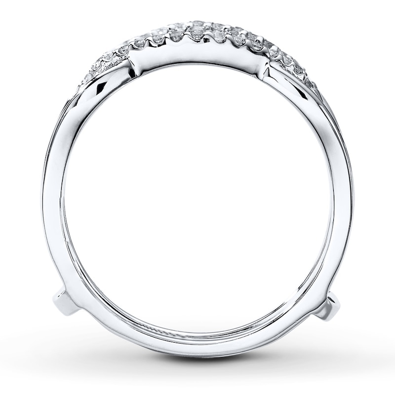 Previously Owned Enhancer Ring 1/5 ct tw Round-cut Diamonds 14K White Gold - Size 4.5