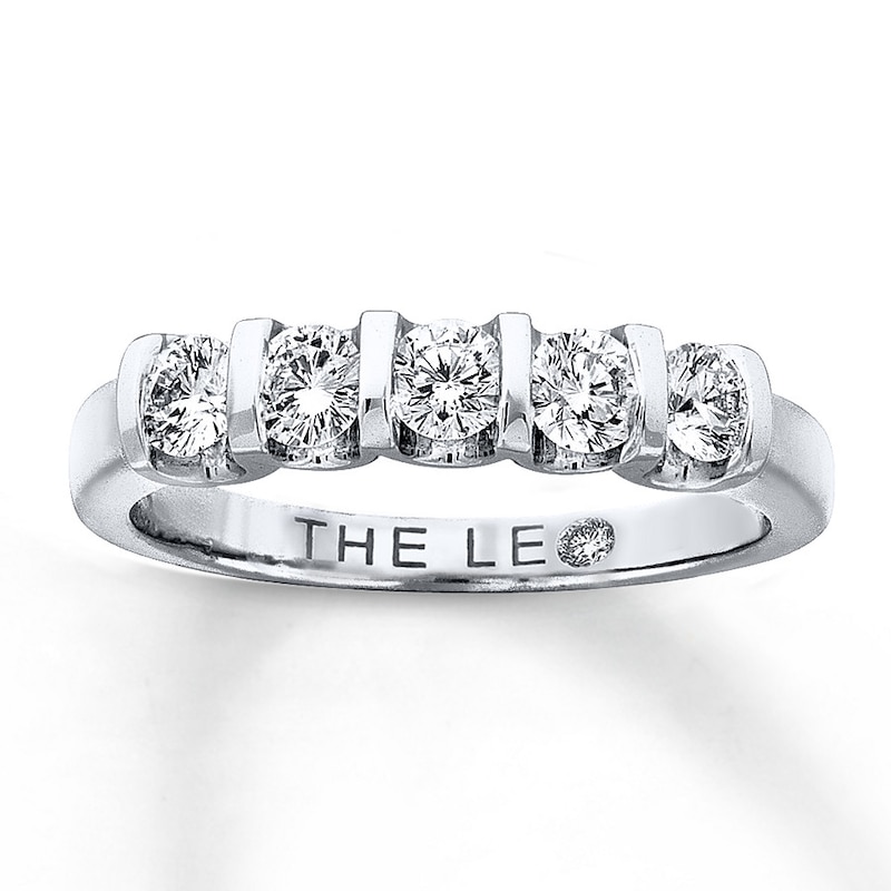 Main Image 1 of Previously Owned THE LEO Diamond Band 5/8 ct tw Round-cut 14K White Gold - Size 10