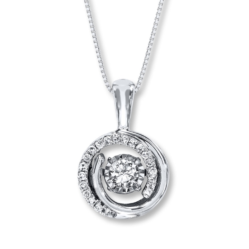 Main Image 1 of Previously Owned Unstoppable Love 1/3 ct tw Necklace 10K White Gold 18&quot;