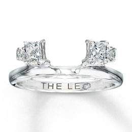 Previously Owned THE LEO Diamond Ring 1/2 ct tw Princess & Round-cut 14K White Gold