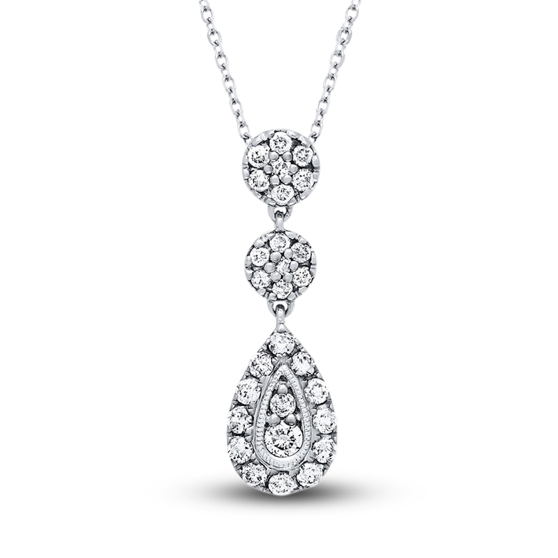 Main Image 1 of Previously Owned Neil Lane Necklace 3/8 ct tw Diamonds 14K White Gold