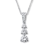 Thumbnail Image 1 of Previously Owned Necklace 1 ct tw Diamonds 18K White Gold