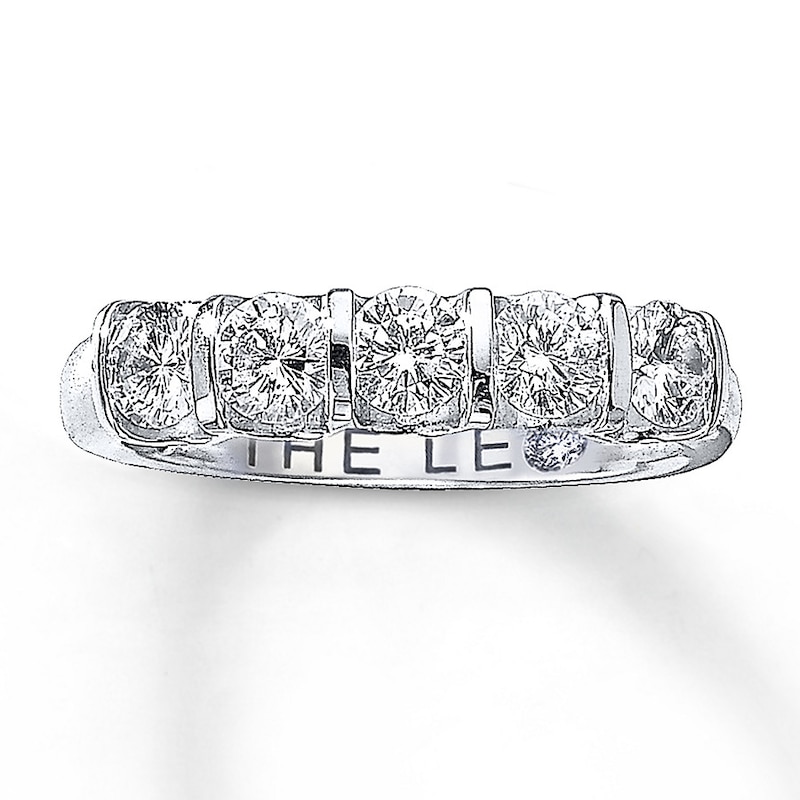 Main Image 1 of Previously Owned THE LEO Diamond Anniversary Band 1 ct tw Round-cut 14K White Gold