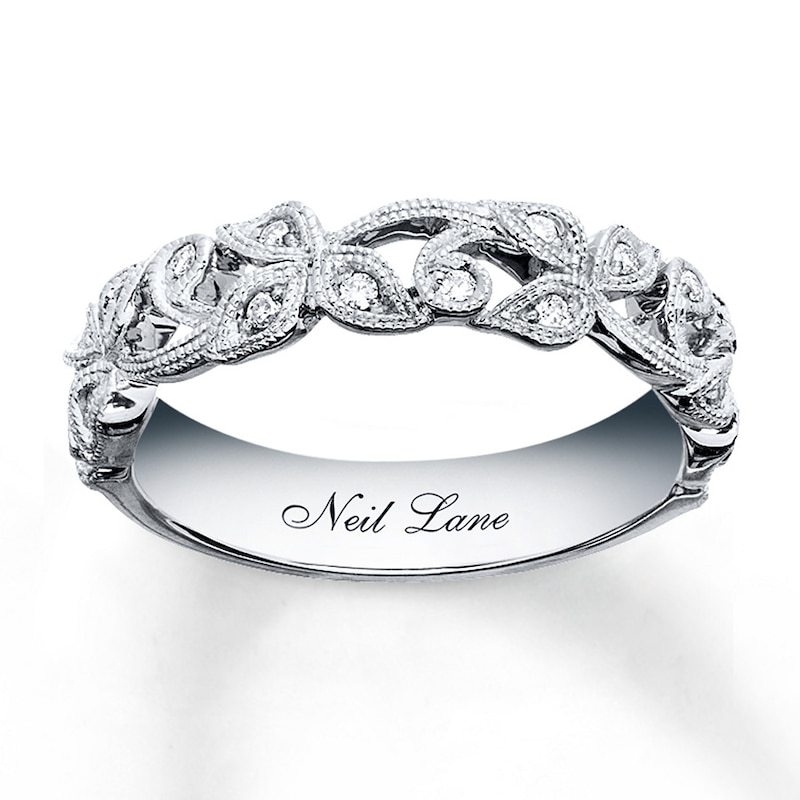 Main Image 1 of Previously Owned Neil Lane Designs Ring 1/8 ct tw Round-cut Diamonds Sterling Silver - Size 11.75