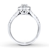 Thumbnail Image 2 of Previously Owned Diamond Bridal Set 7/8 ct tw Princess & Round-cut 14K White Gold