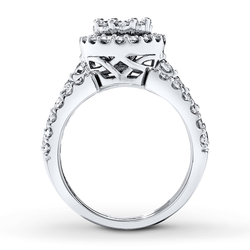 Main Image 2 of Previously Owned Diamond Bridal Set 2 ct tw Round-cut 14K White Gold