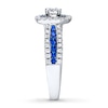 Thumbnail Image 3 of Previously Owned Sapphire Engagement Ring 7/8 ct tw Diamonds 14K White Gold