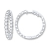 Thumbnail Image 0 of Previously Owned Diamond Hoop Earrings 5 ct tw Round-cut 14K White Gold