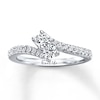 Thumbnail Image 1 of Previously Owned Ever Us Diamond Ring 1/2 ct tw Round-cut 14K White Gold