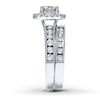 Thumbnail Image 3 of Previously Owned Diamond Bridal Set 1-1/3 ct tw Round-cut 14K White Gold