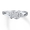 Thumbnail Image 4 of Previously Owned Diamond Promise Ring 1/3 ct tw Round 10K White Gold