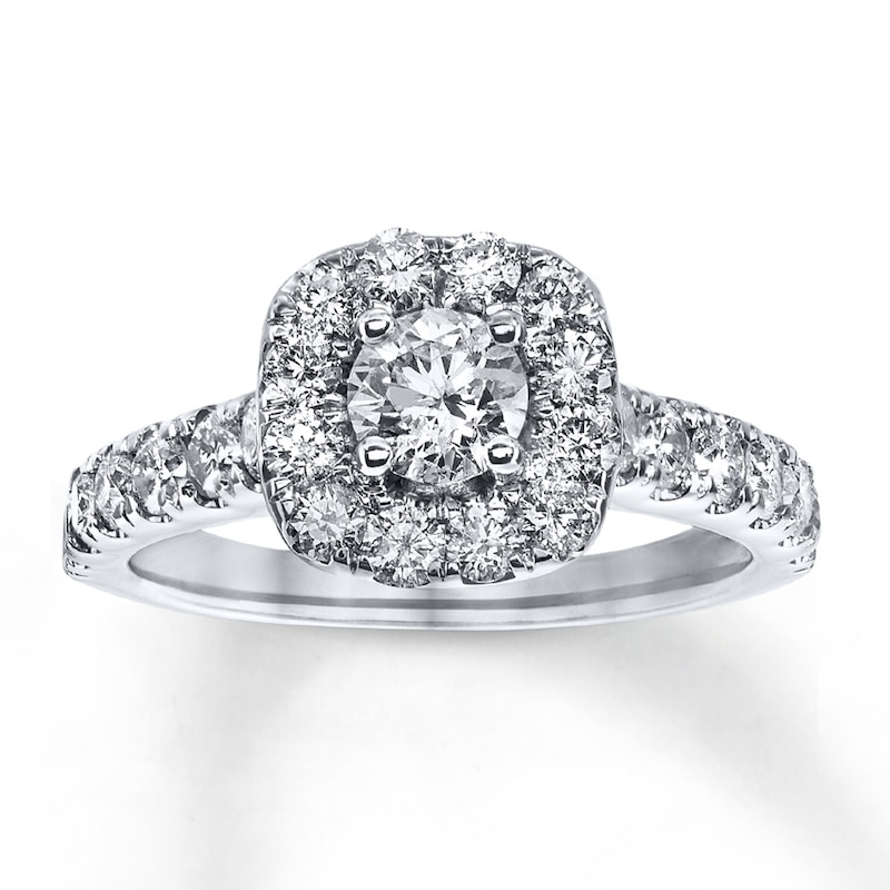 Main Image 1 of Previously Owned Diamond Engagement Ring 1-5/8 ct tw Round-cut 14K White Gold