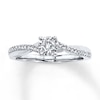 Thumbnail Image 0 of Previously Owned Diamond Engagement Ring 1/3 ct tw Round-cut 14K White Gold