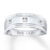 Thumbnail Image 1 of Previously Owned THE LEO Diamond Men's Wedding Band 1/4 ct tw Square-cut 14K White Gold