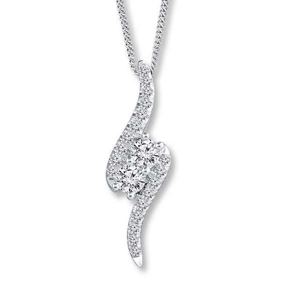 Previously Owned Ever Us Diamond Necklace 3/4 ct tw 14K White Gold