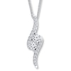 Thumbnail Image 1 of Previously Owned Ever Us Diamond Necklace 1/2 ct tw 14K White Gold