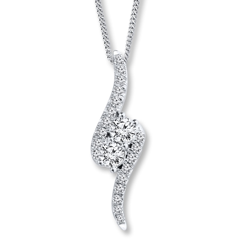 Main Image 1 of Previously Owned Ever Us Diamond Necklace 1/2 ct tw 14K White Gold