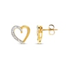 Thumbnail Image 1 of Previously Owned Diamond Heart Earrings 10K Yellow Gold