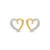 Thumbnail Image 2 of Previously Owned Diamond Heart Earrings 10K Yellow Gold