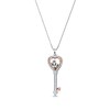 Thumbnail Image 1 of Previously Owned Diamond Necklace 1/10 ct tw Sterling Silver and 10K Rose Gold