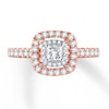 Thumbnail Image 1 of Previously Owned Diamond Ring 3/4 ct tw Princess & Round-cut 14K Rose Gold