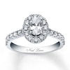 Thumbnail Image 0 of Previously Owned Neil Lane Engagement Ring 1-1/2 ct tw Oval & Round-cut Diamonds 14K White Gold - Size 5