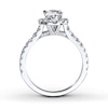 Thumbnail Image 1 of Previously Owned Neil Lane Engagement Ring 1-1/2 ct tw Oval & Round-cut Diamonds 14K White Gold - Size 5