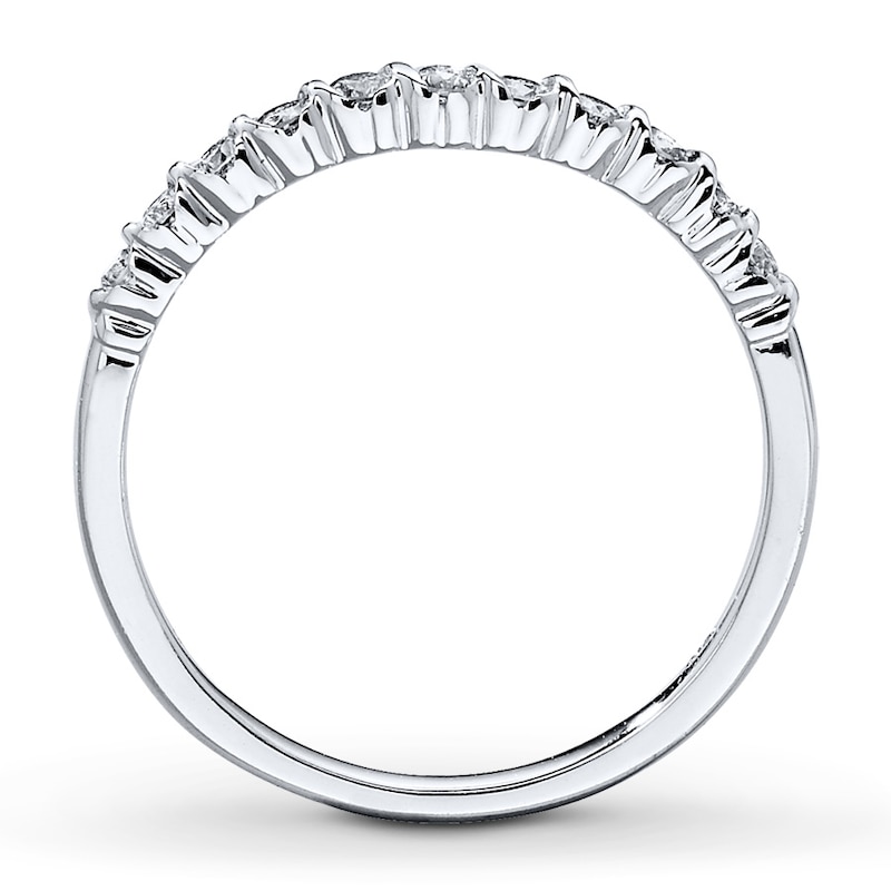 Main Image 2 of Previously Owned Diamond Anniversary Band 1/4 ct tw Round-cut 10K White Gold - Size 11