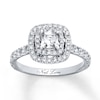 Thumbnail Image 0 of Previously Owned Neil Lane Engagement Ring 1-1/8 ct tw Cushion & Round-cut Diamonds 14K White Gold - Size 9.5