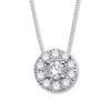 Thumbnail Image 0 of Previously Owned Diamond Necklace 1/2 ct tw Round-cut 14K White Gold