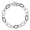 Thumbnail Image 1 of Previously Owned Black & White Diamond Bracelet 1/10 ct tw Sterling Silver