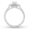 Thumbnail Image 2 of Previously Owned THE LEO Diamond Engagement Ring 3/4 ct tw Princess & Round-cut 14K White Gold