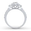 Thumbnail Image 1 of Previously Owned THE LEO Diamond 3-Stone Ring 3/4 ct tw Round-cut 14K White Gold