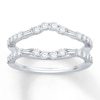 Thumbnail Image 1 of Previously Owned Diamond Enhancer Ring 3/4 ct tw Round & Baguette 14K White Gold