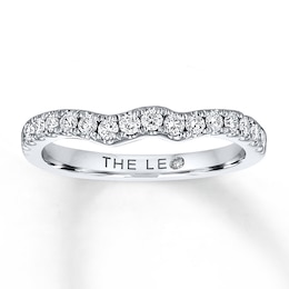 Previously Owned Leo Diamond Wedding Band 3/8 ct tw Round-cut Diamonds 14K White Gold