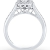 Thumbnail Image 2 of Previously Owned THE LEO Diamond Ring 3/4 ct tw Princess & Round-cut 14K White Gold