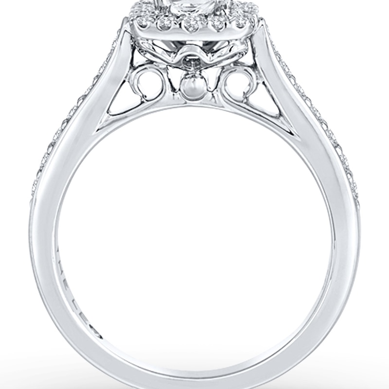 Main Image 2 of Previously Owned THE LEO Diamond Ring 3/4 ct tw Princess & Round-cut 14K White Gold