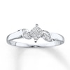 Thumbnail Image 1 of Previously Owned Diamond Promise Ring 1/6 ct tw Princess-cut 14K White Gold - Size 10.25