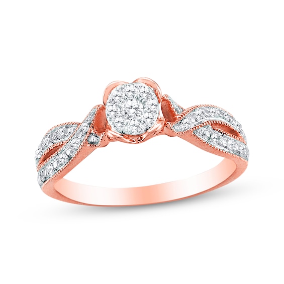 Previously Owned Diamond Ring 1/5 carat tw 10K Rose Gold - Size 5